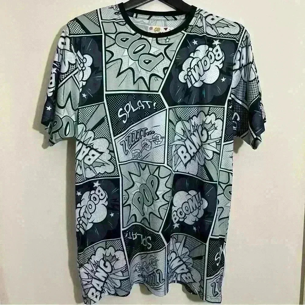 OH SNAP! Drill Clothing Co Men’s Shirt Pop Comic Art Pattern Retro 80’s/90’s XL